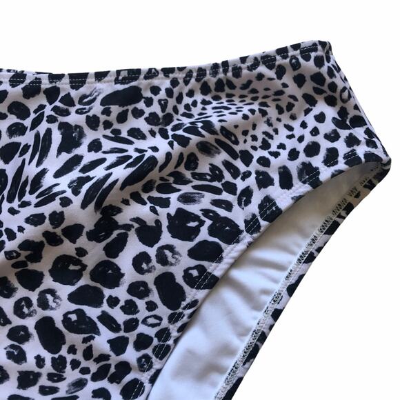 TOPSHOP Hi-Waist Leopard Bikini Bottoms 8 NWT Pool - Picture 5 of 6